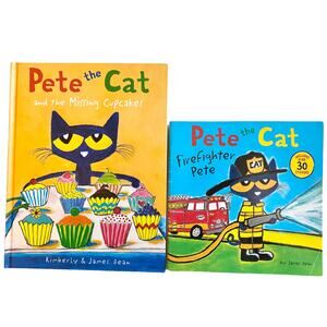 PETE THE CAT BOOK BUNDLE LOT OF 2 KIMBERLY & JAMES DEAN Pre-Owned